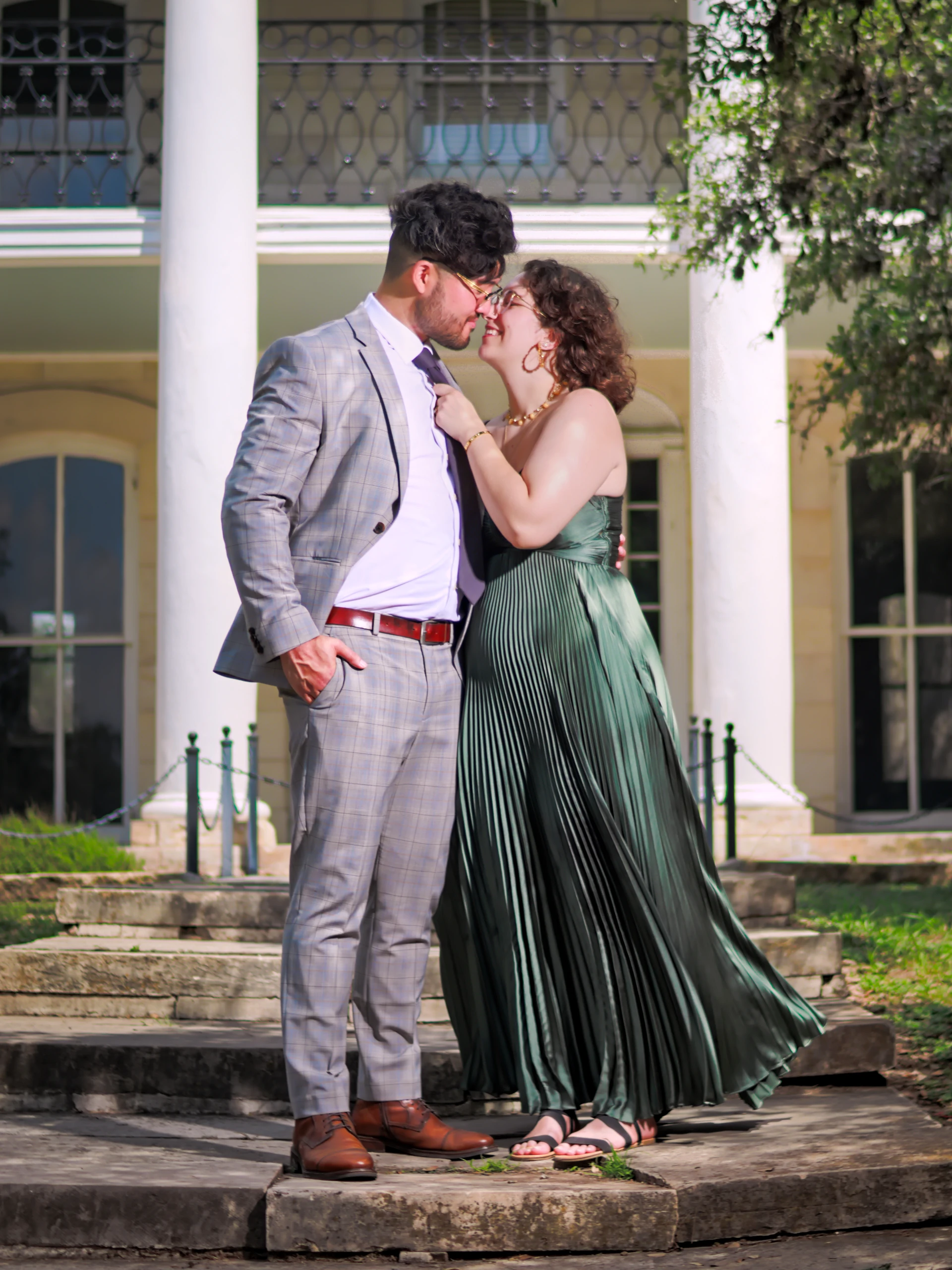 Boerne engagement photographer capturing romantic couple portraits in the Texas Hill Country