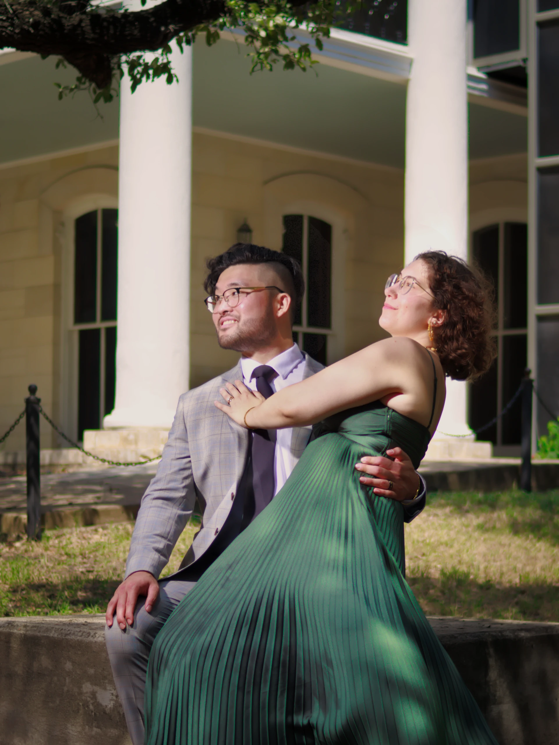 Texas Hill Country engagement photographer capturing a couple at sunset