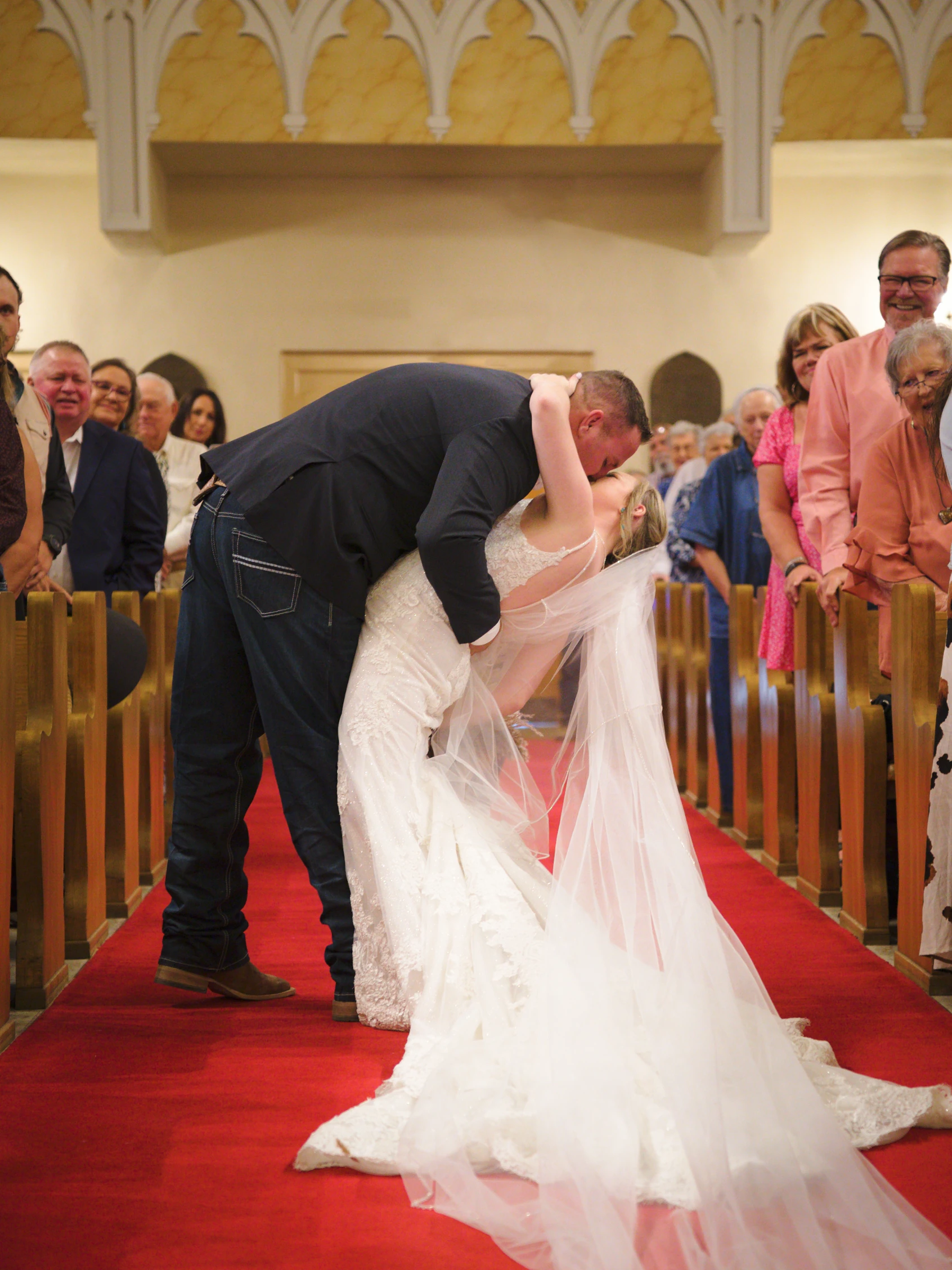 Emotional Hill Country wedding portrait