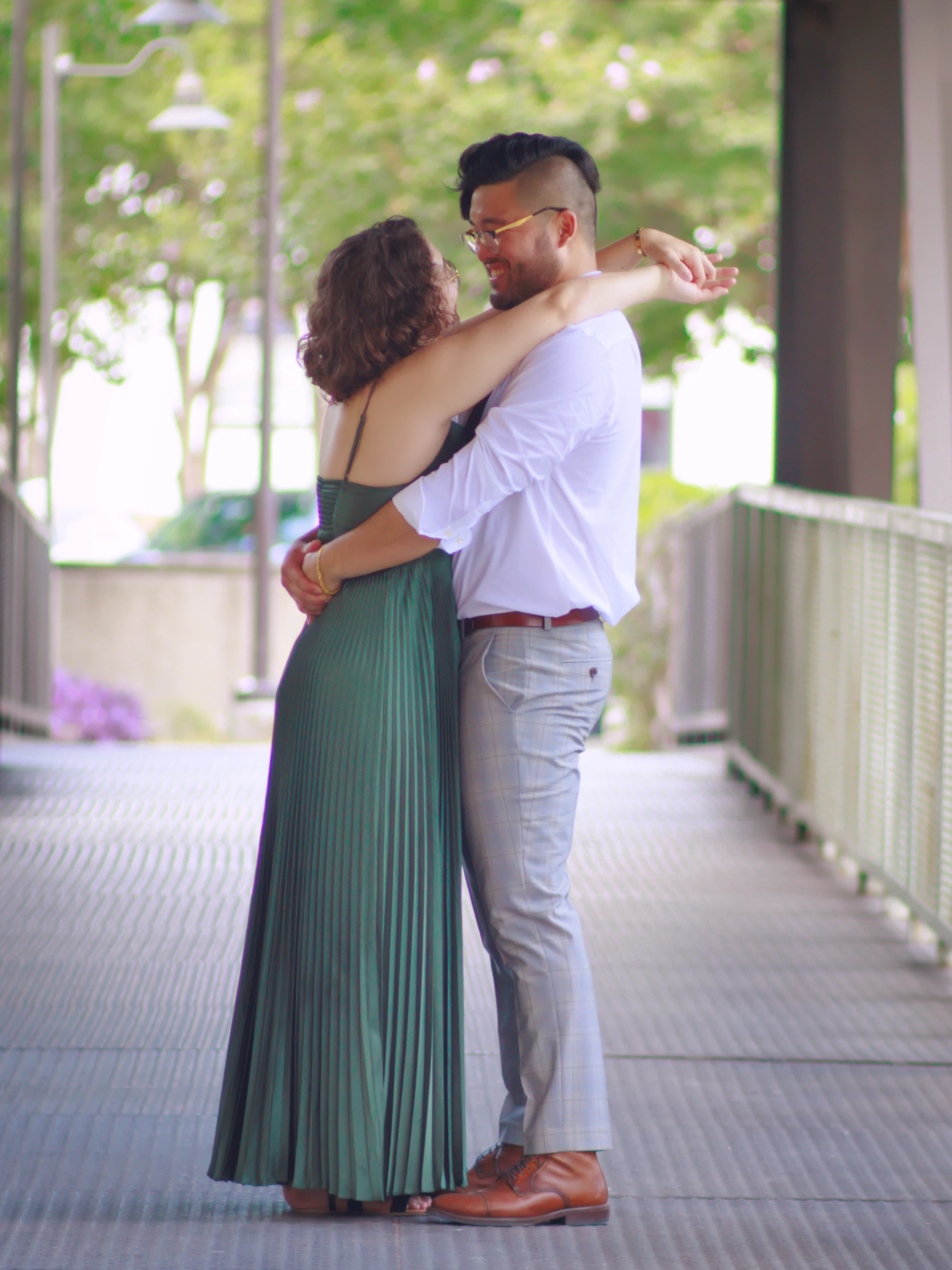 San Antonio engagement photographer capturing romantic couple portraits at golden hour