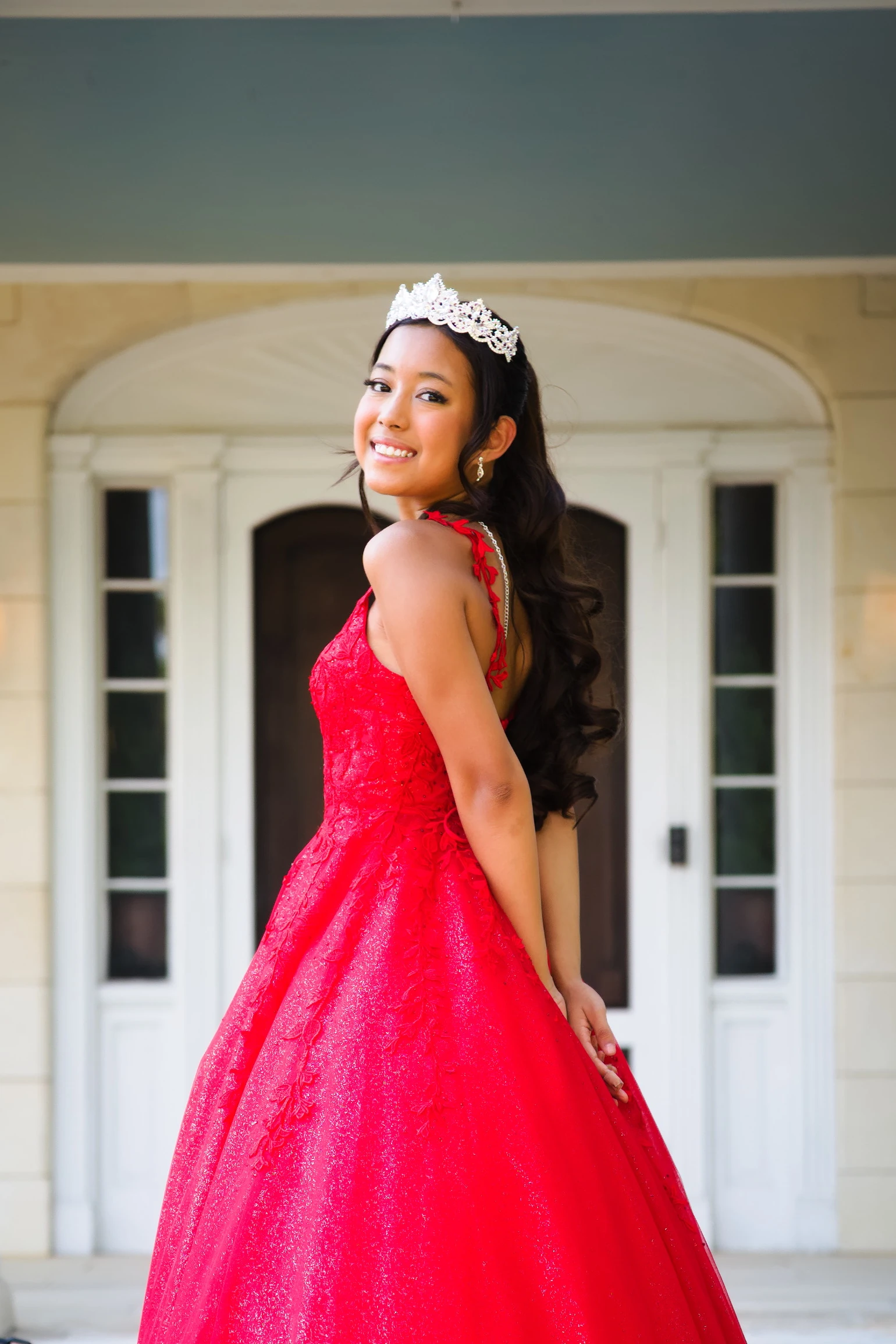 San Antonio quinceañera photographer capturing elegant quince portraits
